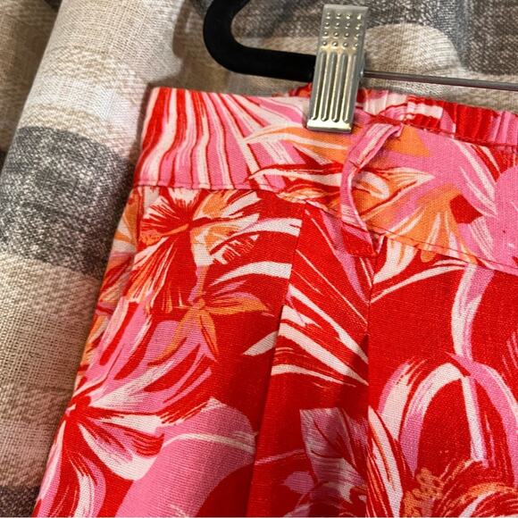 Marc New‎ York Pink And Red Floral Linen Blend Pants Size XL - Picture 5 of 10